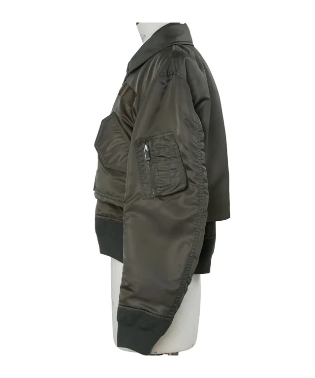 Sacai NYLON TWILL BLOUSON JACKET, photo 3 of 4 from SENSER