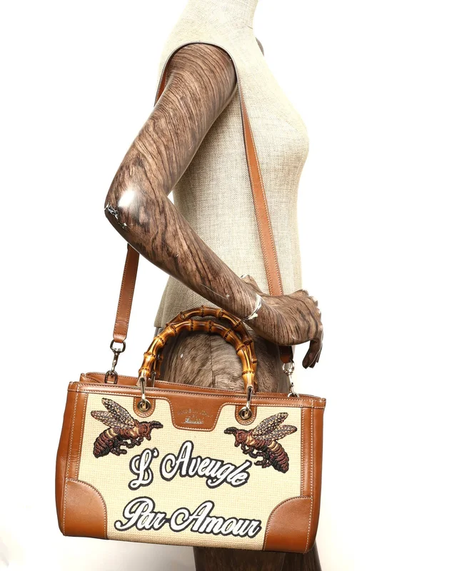 Gucci Bamboo Embroidered Handbag in Canvas from A Retro Tale, photo 10 of 10