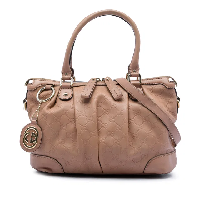 Brown Gucci Guccissima Sukey Satchel in Brown Leather from Designer Revival, photo 1 of 1