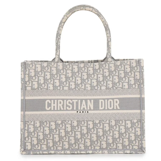 Dior Tote Bag Oblique Book Medium Canvas in Canvas from The Reluxe