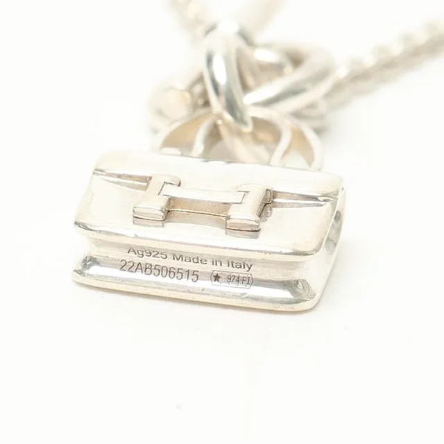 Hermès Amulets Constance Silver Necklace in Silver from A Retro Tale, photo 4 of 4