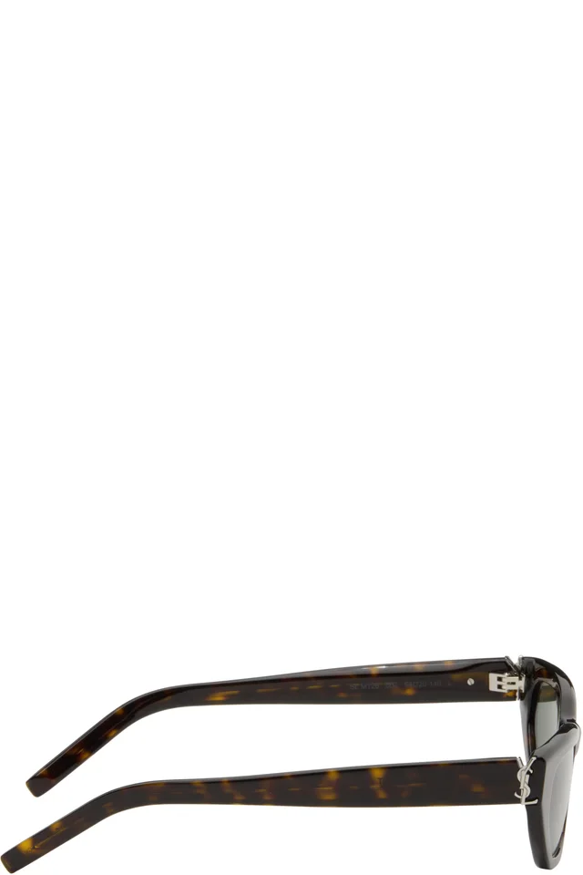 Saint Laurent Brown SL M126 Sunglasses, photo 2 of 4 from SSENSE