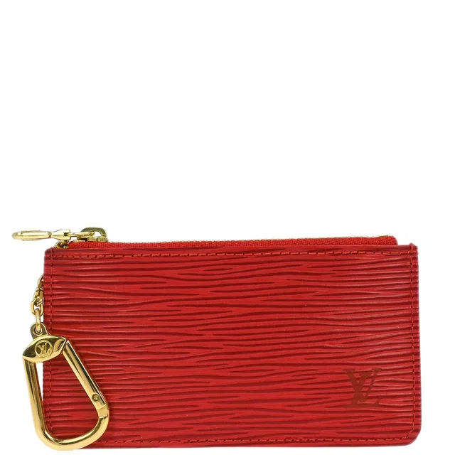 Louis Vuitton 2001 Red Epi Pochette Cles Coin Purse M63807 in Red Leather from AMORE Vintage Tokyo