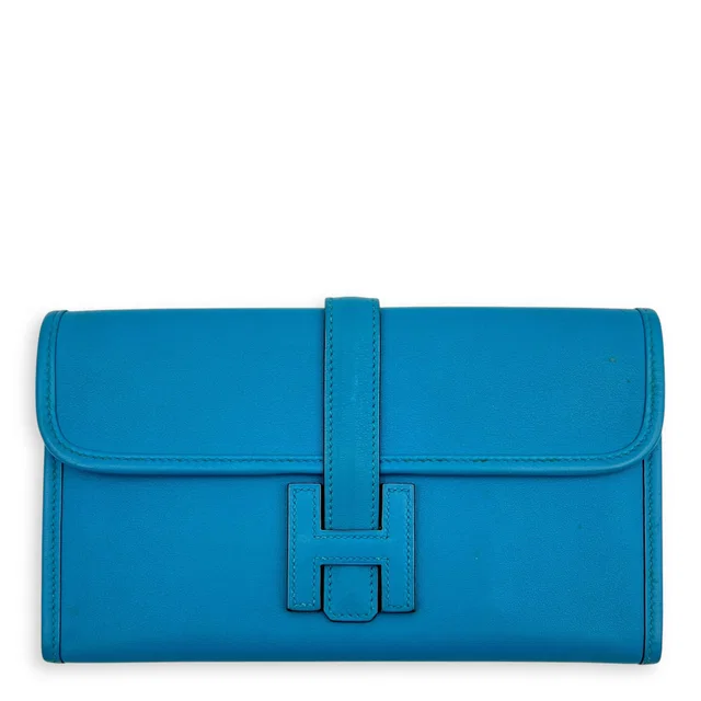 Hermès Jige Blue in Blue Swift leather from Luxury Promise