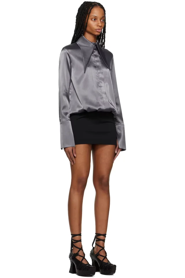16Arlington SSENSE Work Capsule – Gray Dara Minidress, photo 2 of 4 from SSENSE