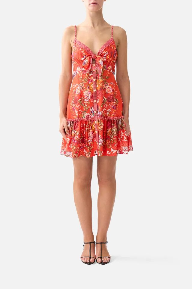Camilla eBoutique TIE FRONT SHORT DRESS WITH HEM RUFFLE OLÉ OLÉ from CAMILLA, photo 1 of 1