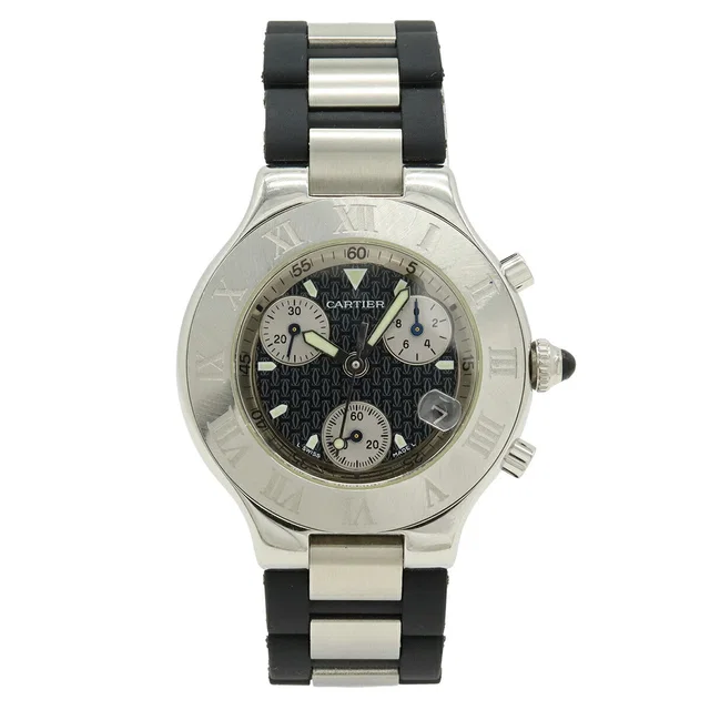 Cartier Must21 Chronoscaph Stainless Steel Quartz Chronograph from LuxUness