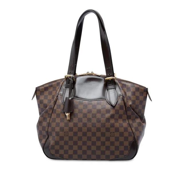 Brown Louis Vuitton Damier Ebene Verona GM Shoulder Bag in Brown Canvas from Designer Revival