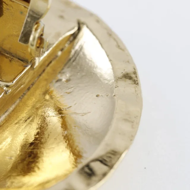 Chanel Coco Mark Gold Plated Earrings in Gold Gold-plated metal from LuxUness, photo 7 of 9