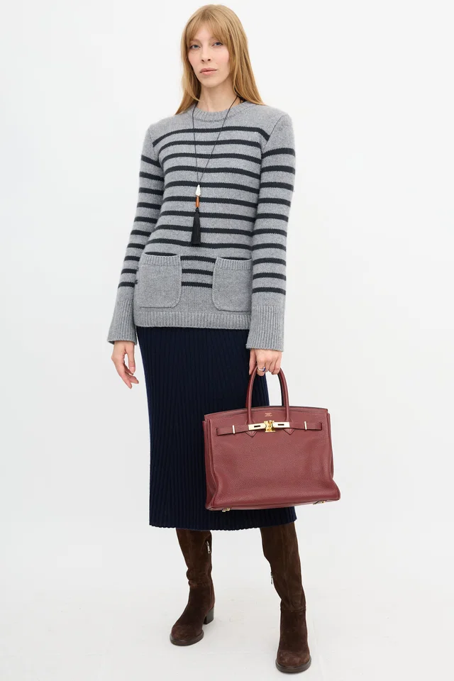 Hermès 2005 Rouge H Togo Birkin 35 Bag in Burgundy Togo leather from VSP Consignment