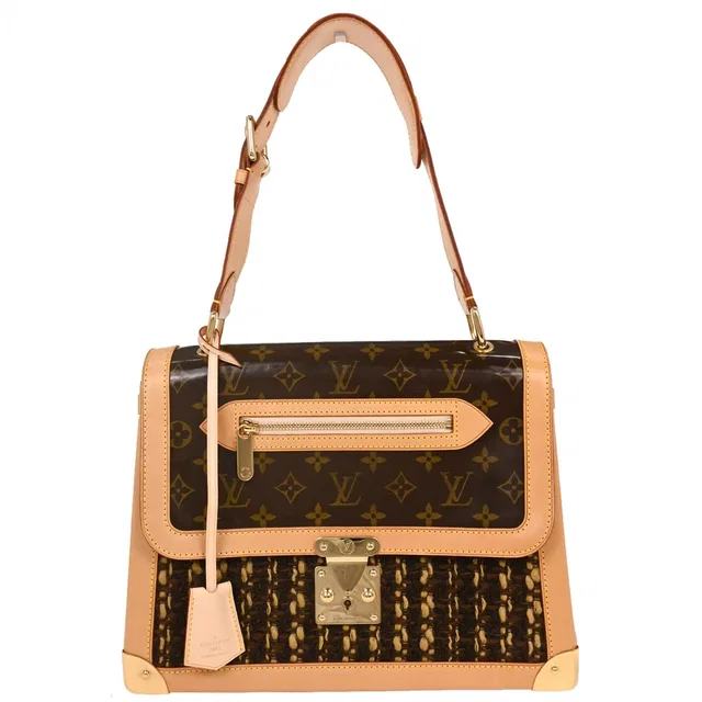 Louis Vuitton Monogram Tweddy GM Shoulder Bag M92821 in Tweed from AMORE Vintage Tokyo