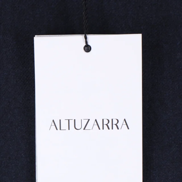 Altuzarra Side-Slit Midi Pencil Skirt in Navy Blue Wool in Blue, photo 4 of 6 from ShopSimon