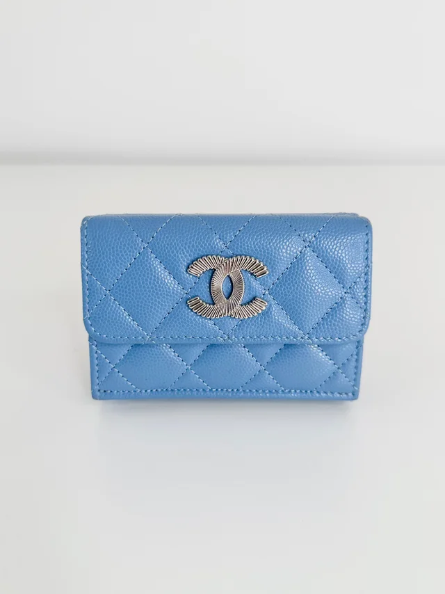 Chanel Caviar Leather Small Trifold Wallet in Caviar leather from Edit Second Hand