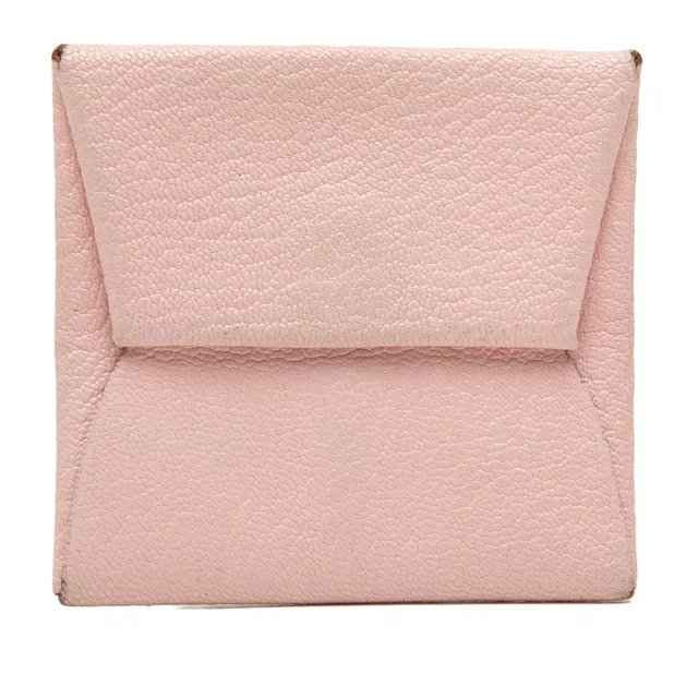 Pink Hermès Chevre Mysore Bastia Coin Pouch in Pink Goatskin from Designer Revival