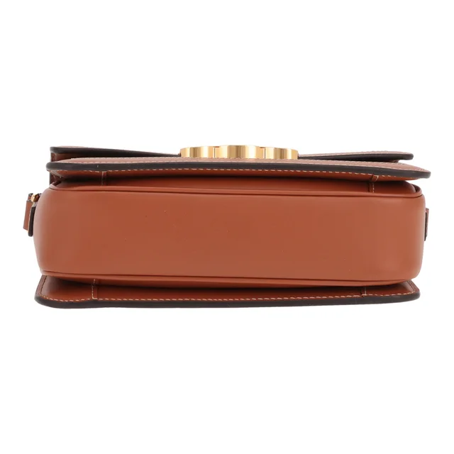 Celine Triomphe Teen shoulder bag in brown Triomphe canvas and brown leather in Brown Canvas from Collector Square, photo 3 of 4