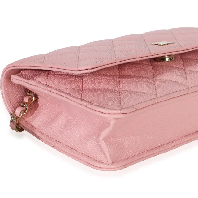 Chanel Light Pink Caviar Wallet On Chain in Pink Caviar leather from Season 2 Consign, photo 6 of 8