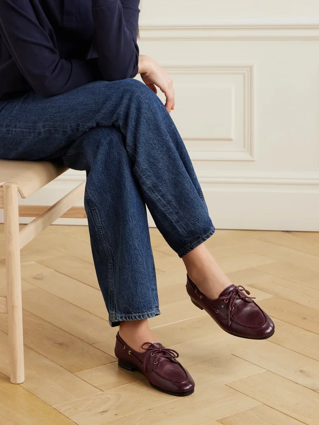 BALLY Pathy leather boat shoes in Red, photo 2 of 2 from NET-A-PORTER (Canada)