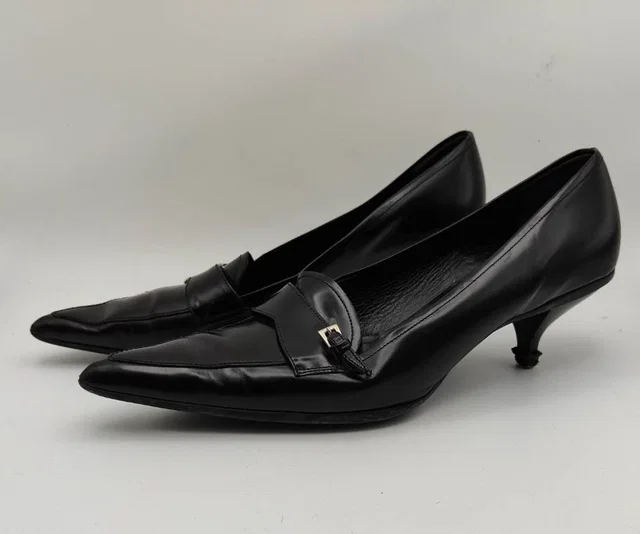 Prada Heels, Size 6 in Black Leather from Oxfam Online Shop