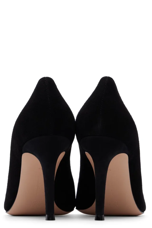 Gianvito Rossi Black Gianvito 85 Heels, photo 2 of 5 from SSENSE