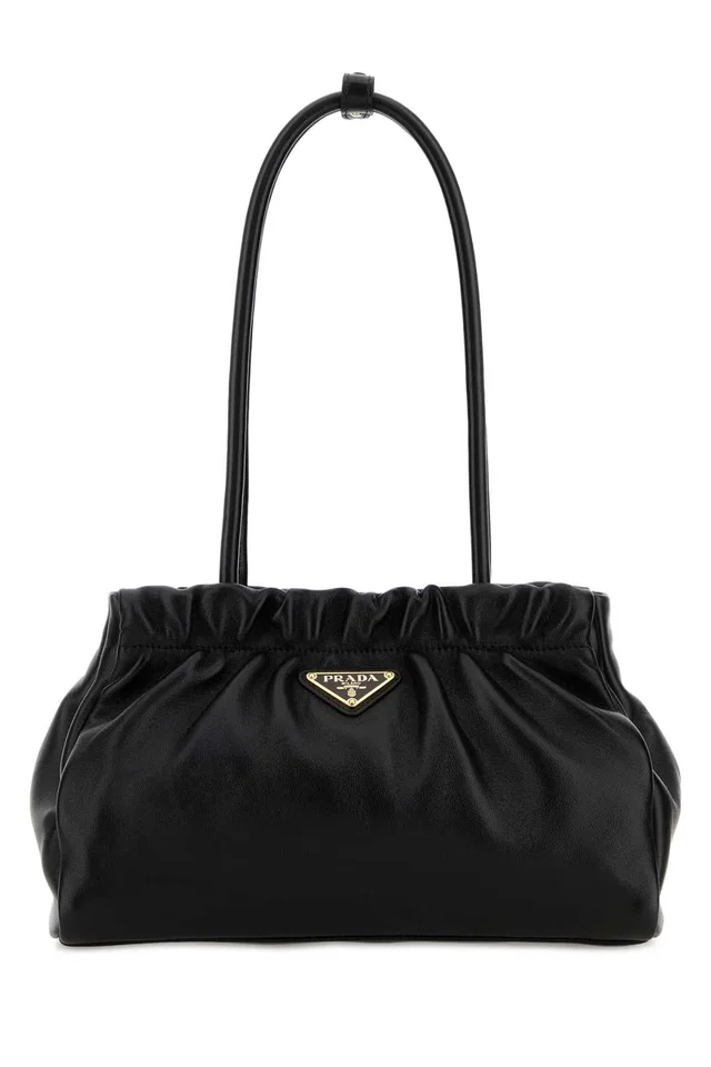 Prada Mano Shoulder Bag — Black in Black Nappa leather from HEWI