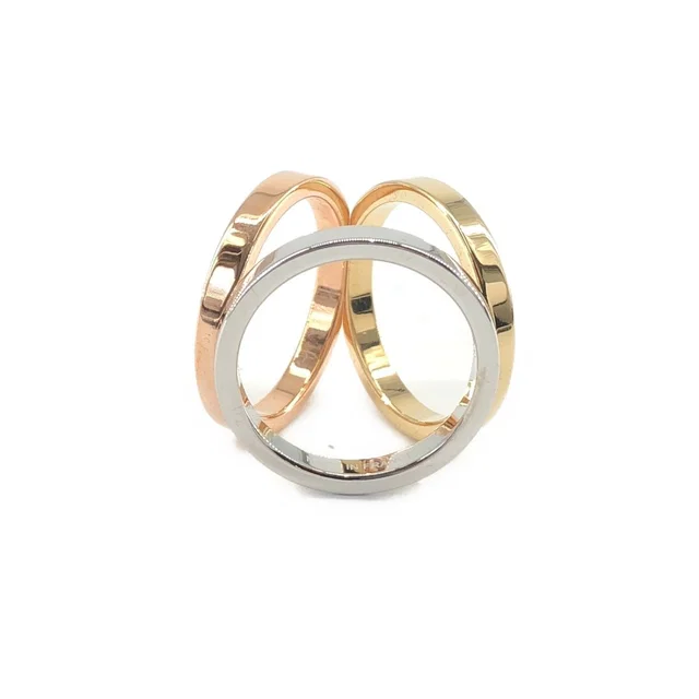 Hermès Trio Scarf Ring Gold Pink Silver in Pink from The Reluxe