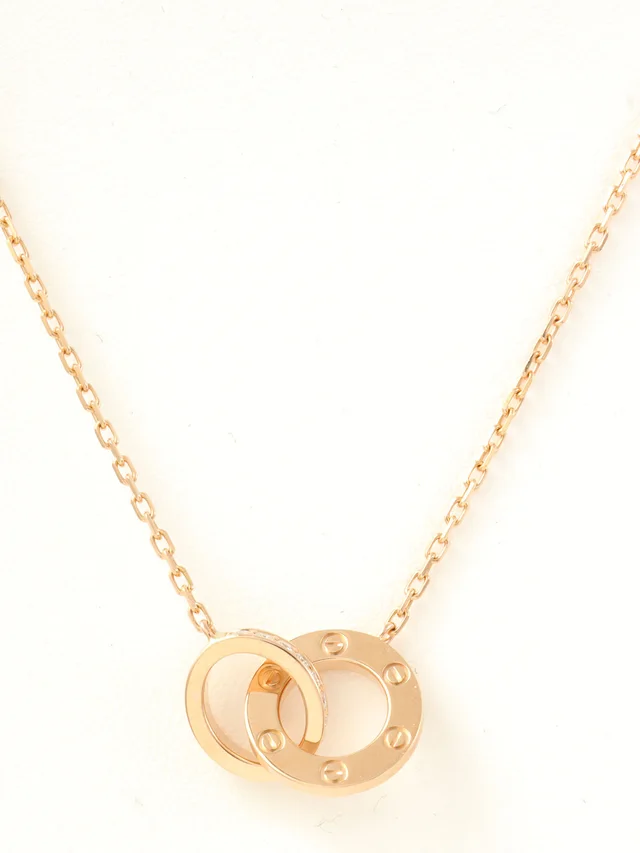Cartier 18K Diamond Love Circle Necklace Gold in Gold from VINTAGE QOO TOKYO, photo 2 of 2