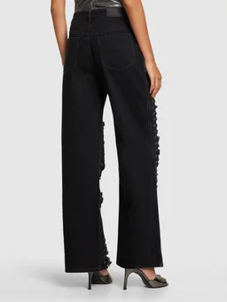 Dion Lee Wide-leg jeans with applied details in 100% Cotton, photo 7 of 9 from LUISAVIAROMA