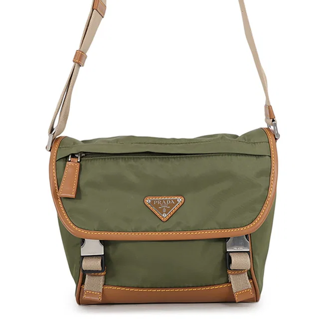 Prada Re-Nylon xSaffiano Leather Shoulder Bag Military Green2VD066_2CX2_F03UQ_V_OOO Nylon Leather… in Nylon from GALLERY RARE