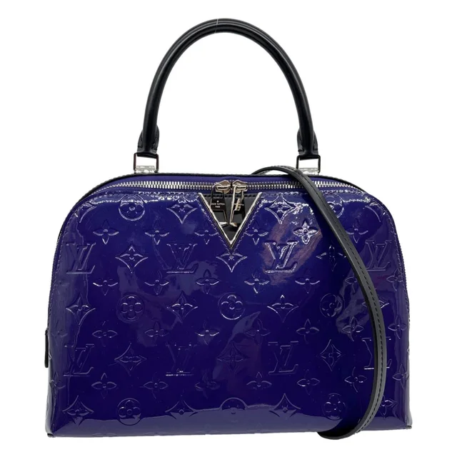 Louis Vuitton Melrose Monogram Vernis Shoulder Bag Blueberry in Leather from Dallas Designer Handbags