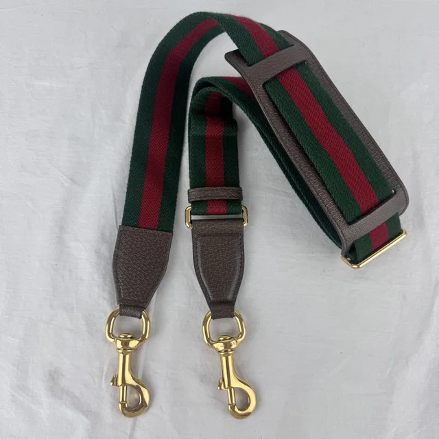 Gucci Web Adjustable Bandouliere Strap in Bandouliere, Grained leather, Metal from Reowned