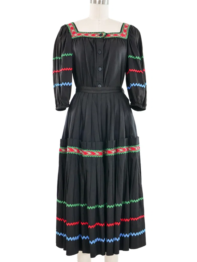 1977 Yves Saint Laurent Rick Rack Trimmed Peasant Ensemble from Arcade Vintage