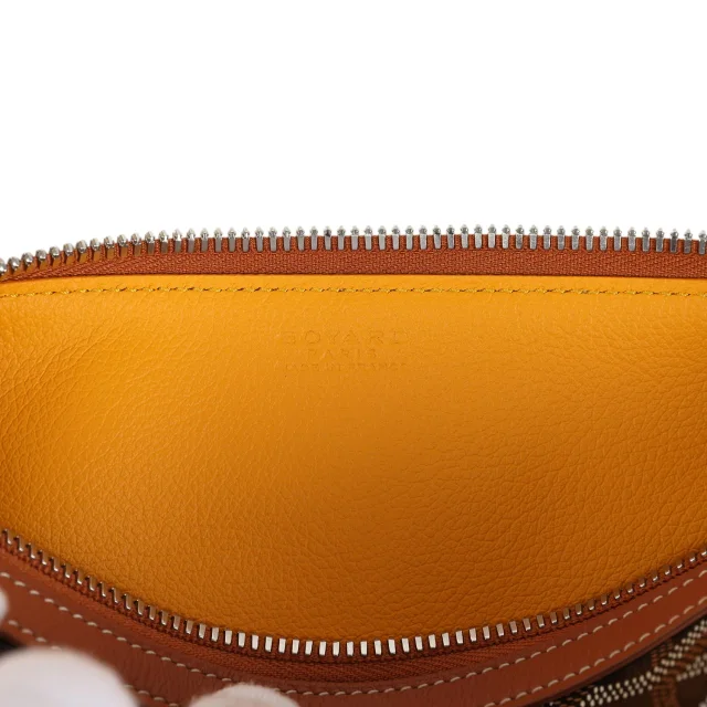 Goyard Goyardine Canvas Bonbonnière Bag Black, Brown Chevroches Calfskin Palladium Hardware in Black Calfskin from Madison Avenue Couture, photo 9 of 9