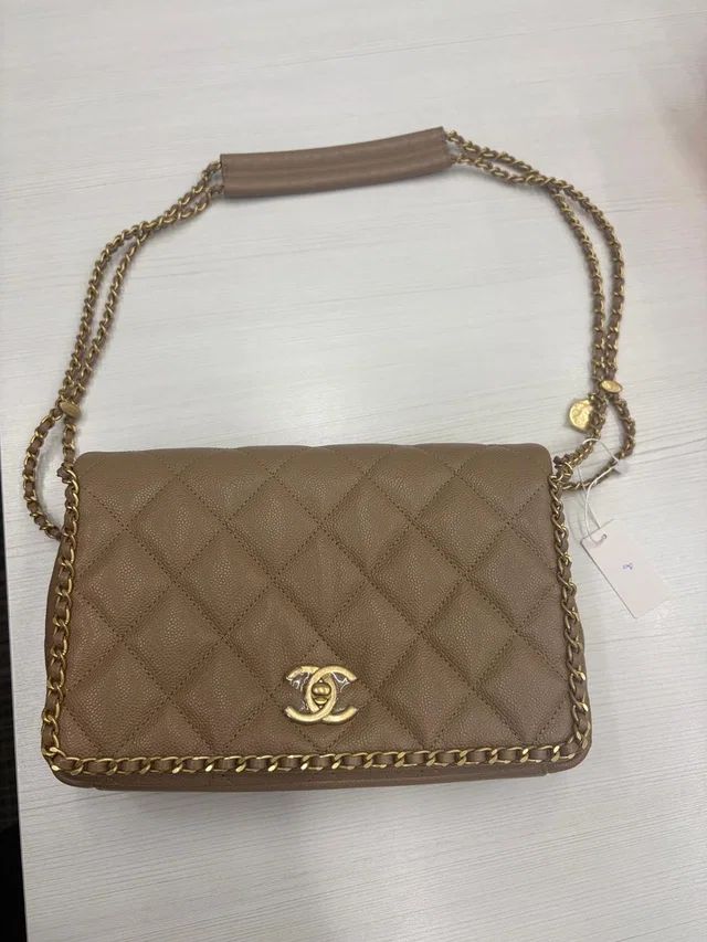 Chanel Beige Grai Shoulder Bag X8NP27GL BK8 in Beige from Luxury Promise