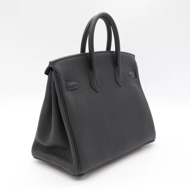 (Super new ♥️ complete accessories) Hermès Birkin 25 BK25 black with gold hardware Togo calfskin handbag platinum package C engraving in Togo leather from Popchill, photo 6 of 22