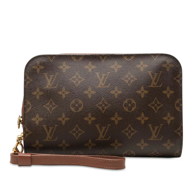Brown Louis Vuitton Monogram Orsay Clutch Bag in Brown Coated canvas from Designer Revival