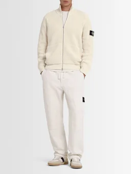 Stone Island Zip Cardigan with High Neck in 70% Recycled Cotton, 30% Cotton, photo 2 of 5 from LUISAVIAROMA