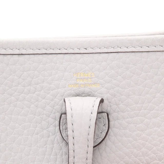 Hermès Evelyne 16 cm shoulder bag in Glacier Blue Clémence calfskin in Blue Clemence leather from Collector Square, photo 4 of 5