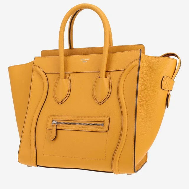Celine Luggage handbag in yellow leather in Yellow Leather from Collector Square