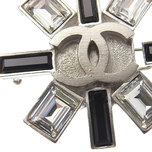 Chanel Metal Rhinestone Brooch 05A in Black Others from LuxUness, photo 5 of 5