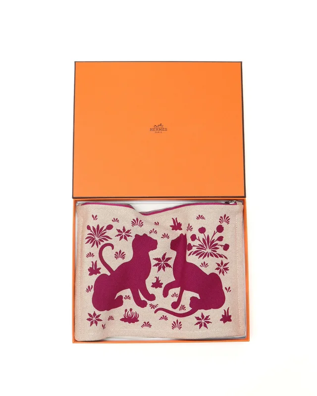 Hermès Bain Paris Pouch in Canvas from A Retro Tale, photo 2 of 4
