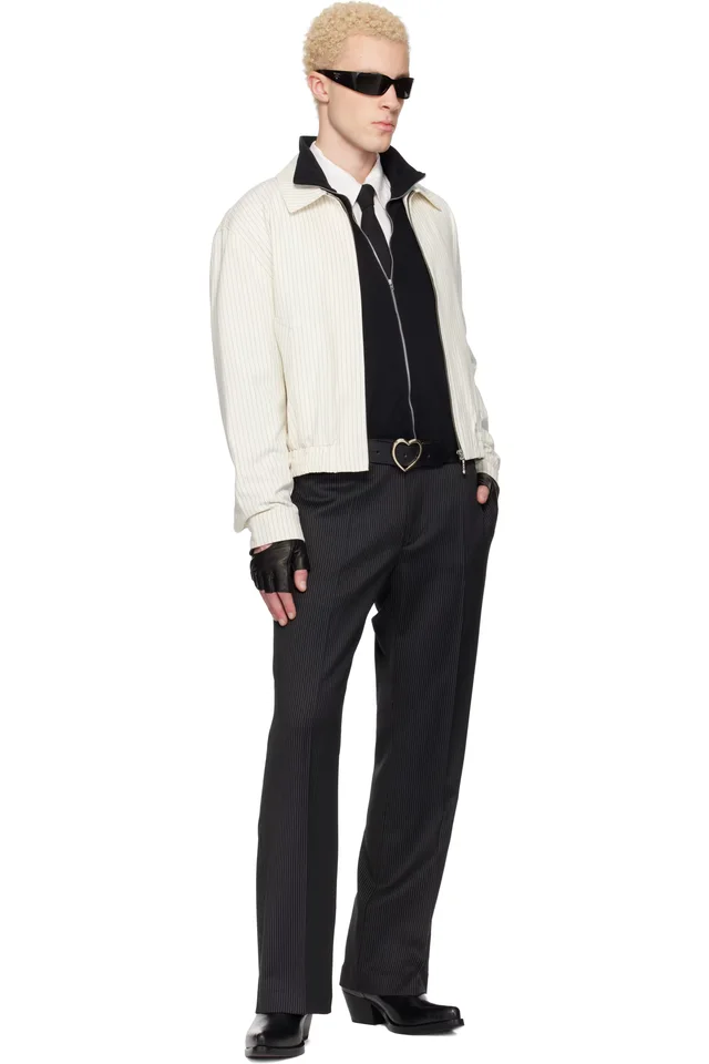 Ernest W. Baker Black Loose Fit Flare Trousers, photo 5 of 5 from SSENSE