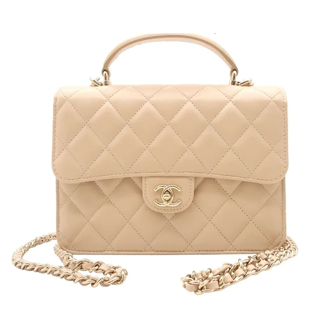 Chanel Backpack Quilted Beige Lambskin 3way Shoulder Bag in Beige Lambskin from The Reluxe