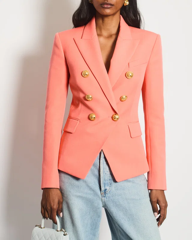 Balmain Coral Double Breasted Blazer Size FR 34 (UK 6) in Wool from Sellier