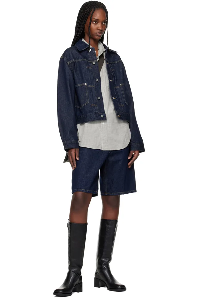 Carhartt Work In Progress Navy Belmar Denim Jacket, photo 4 of 4 from SSENSE