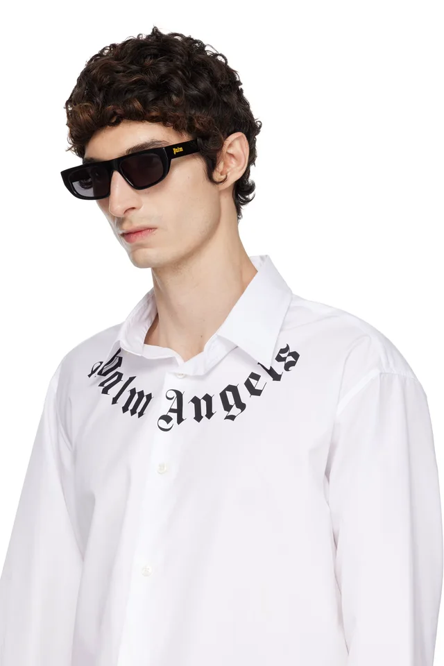 Palm Angels Black Ventura Sunglasses, photo 4 of 4 from SSENSE