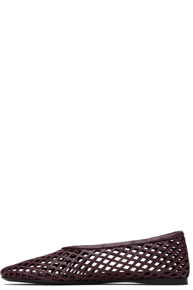 Proenza Schouler Brown Tee Perforated Ballerina Flats, photo 3 of 5 from SSENSE