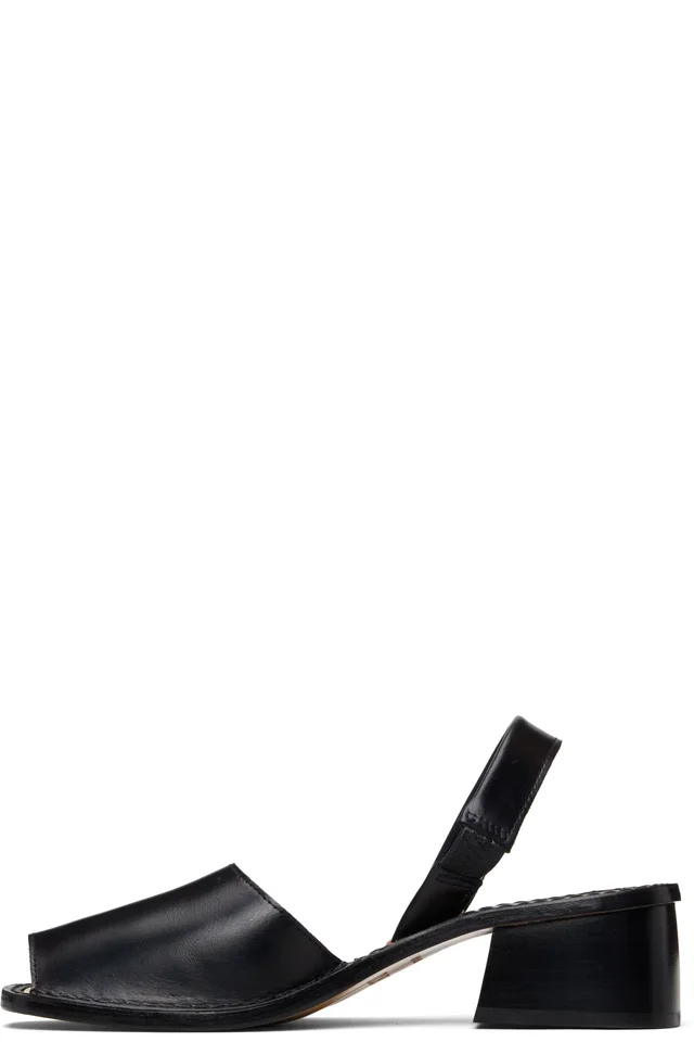 HEREU Black Altet Heeled Sandals, photo 3 of 5 from SSENSE