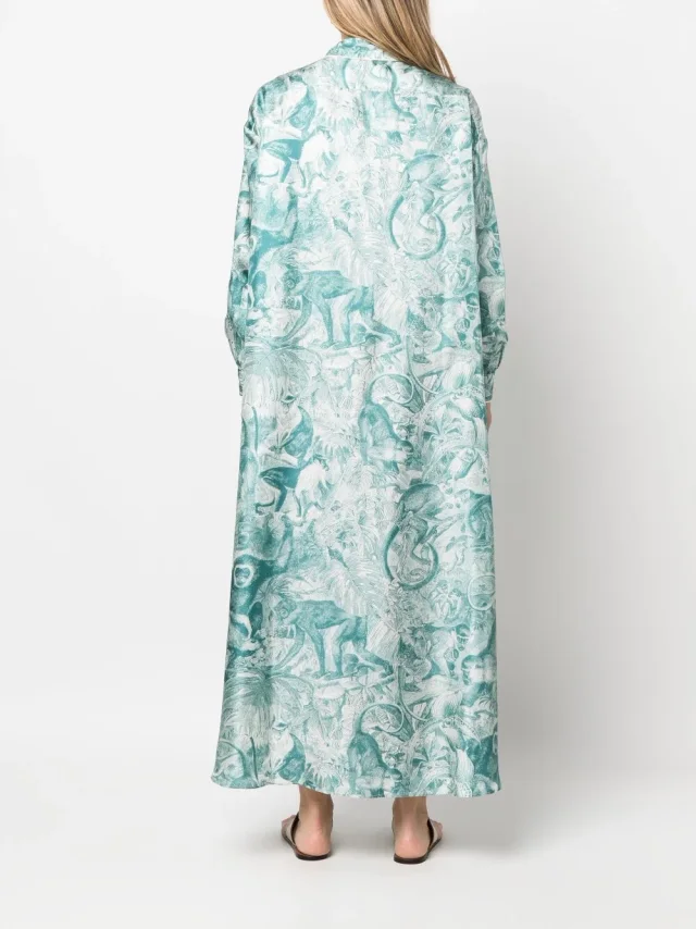 F.r.s . Printed Silk Shirt Dress, photo 4 of 5 from Balardi