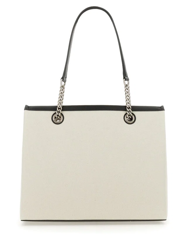 Balenciaga Cotton And Leather Shoulder Bag — Beige in Beige Leather from HEWI