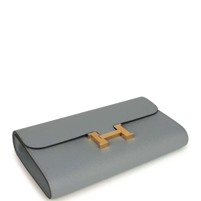 Hermès Constance Wallet To Go Gris Pantin Epsom Gold Hardware in Grey Epsom leather from Madison Avenue Couture, photo 6 of 10